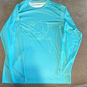 Columbia PFG Turquoise Long Sleeve Shirt Large